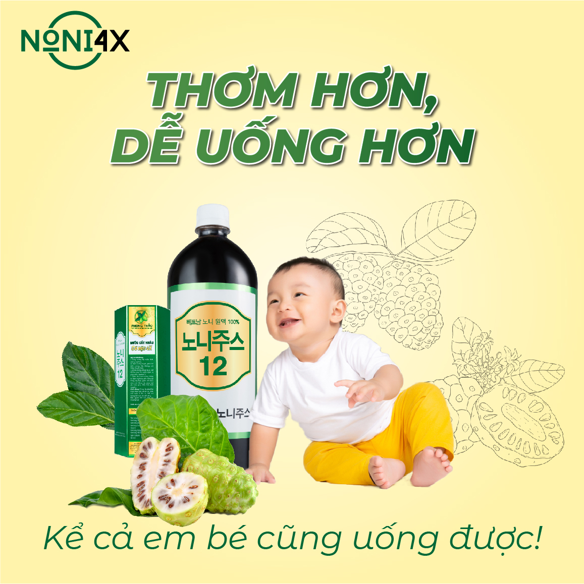 NƯỚC CỐT NHÀU CÔ ĐẶC 4X