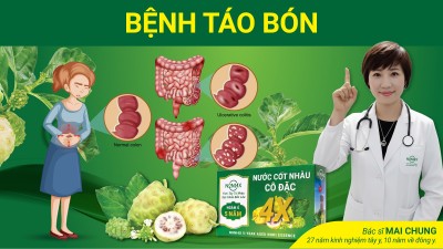 Bệnh TÁO BÓN và phản ứng của Noni4x có thể xảy ra