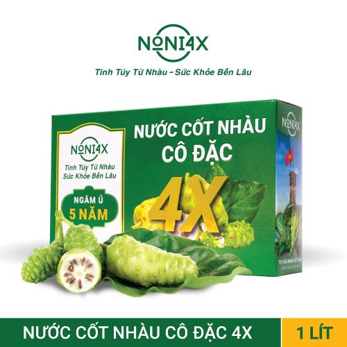NƯỚC CỐT NHÀU CÔ ĐẶC 4X - 1 HỘP 4 CHAI, 250 ml/ chai