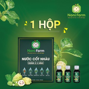 NƯỚC CỐT NHÀU NONI FARM - 1 HỘP 8 CHAI, 125 ml/ chai