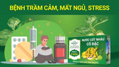 Bệnh trầm cảm và phản ứng tích của nước cốt nhàu noni4x có thể xảy ra